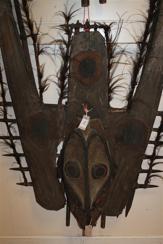 Two Sepik River canoe shields